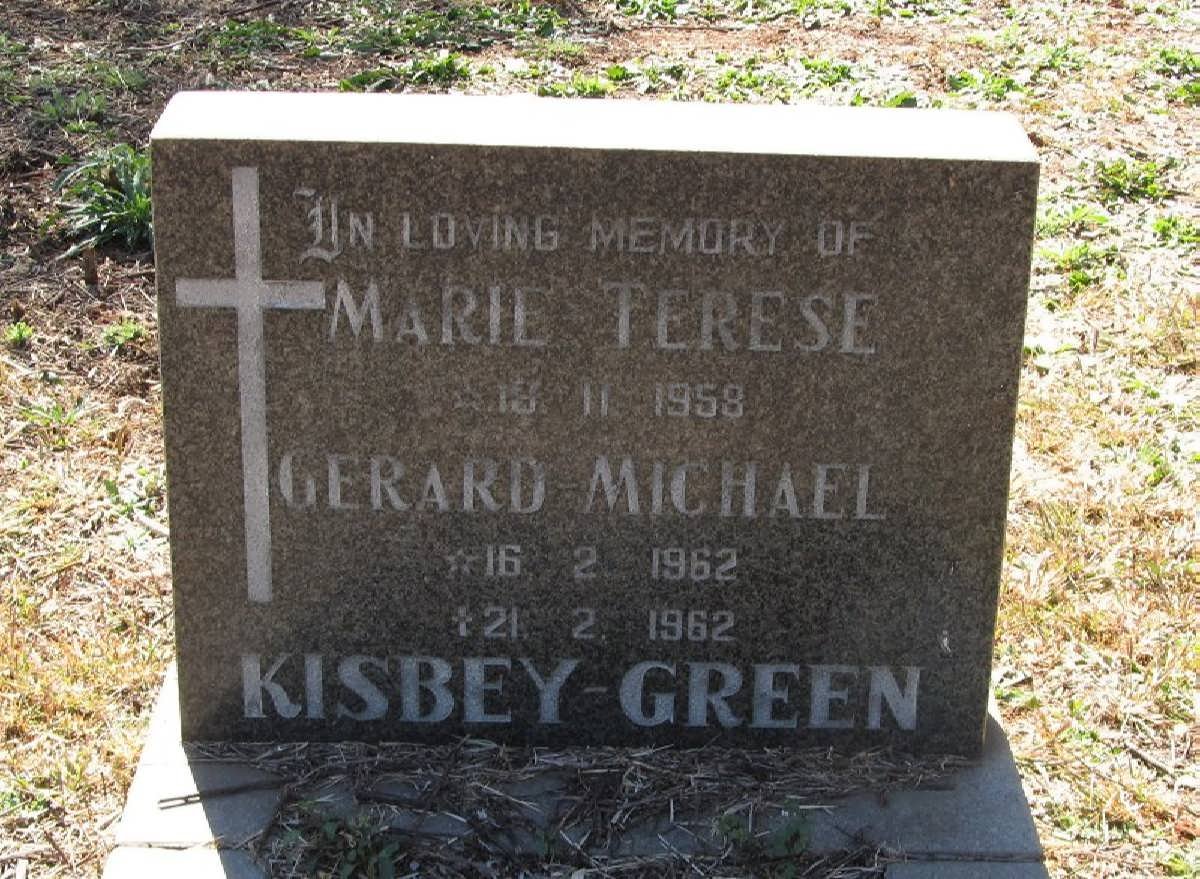 GREEN Marie Terese, Kisbey 1958- :: KISBEY-GREEN Gerard Michael 1962-1962