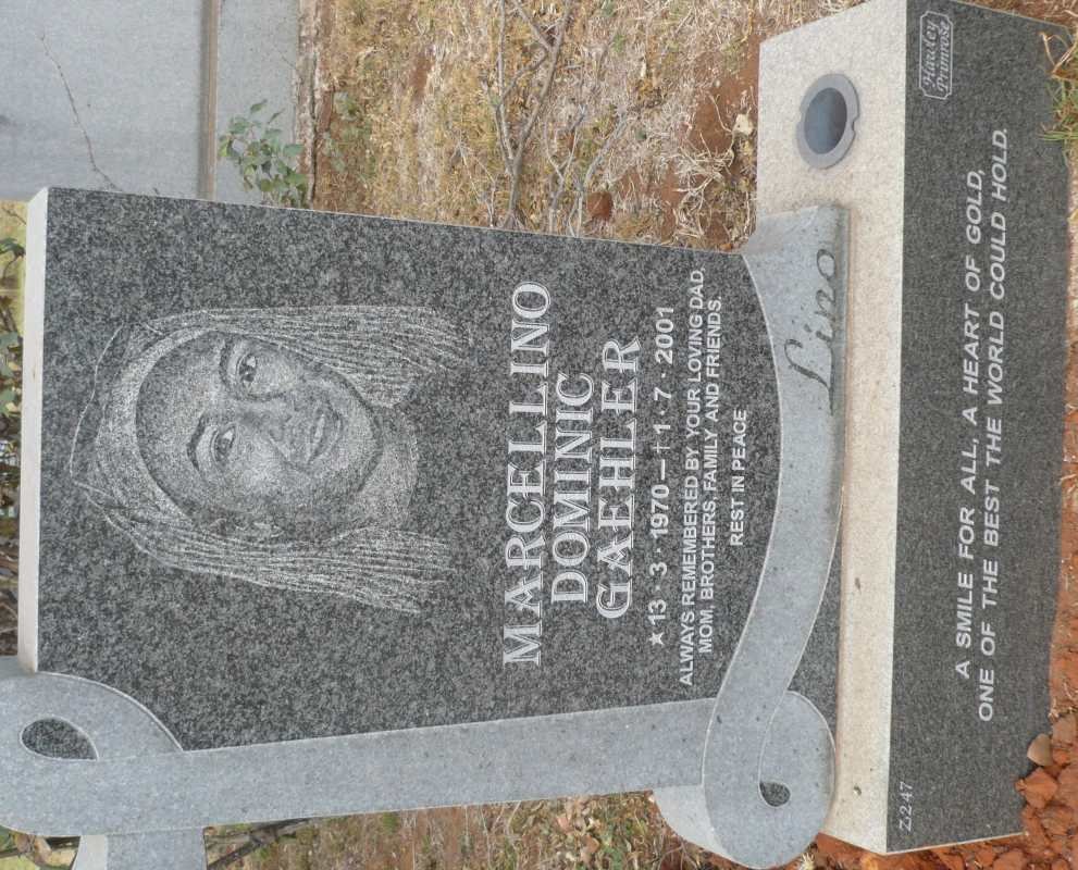 GAEHLER Marcellino Dominic 1970-2001