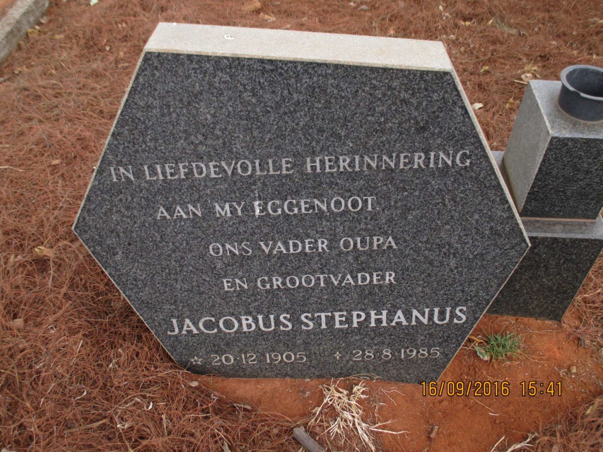 GERICKE Jacobus Stephanus 1905-1985