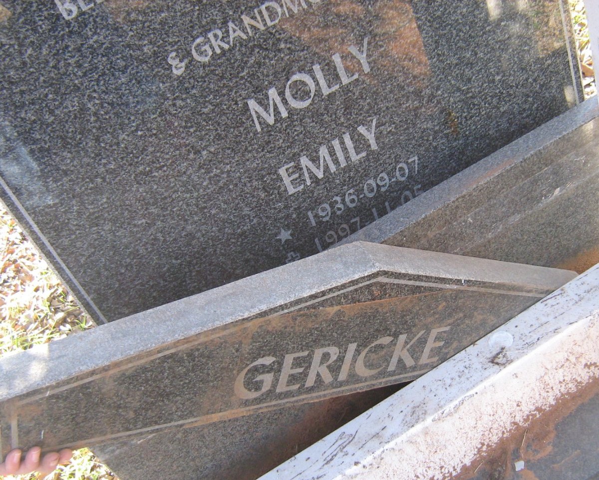 GERICKE Molly Emily 1936-1997