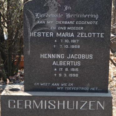 GERMISHUIZEN Henning Jacobus Albertus 1915-1998 &amp; Hester Maria Zelotte 1917-1968