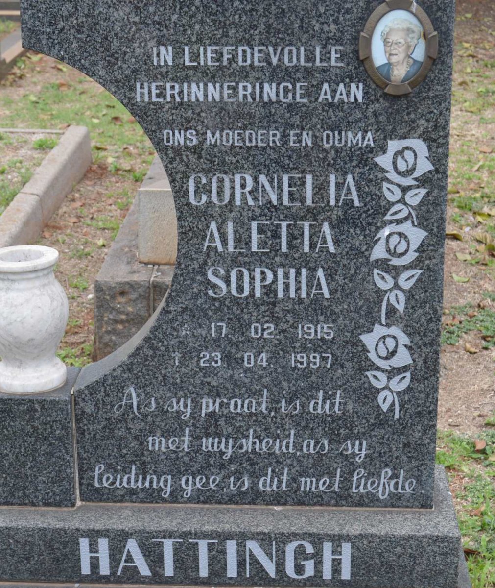 HATTINGH Cornelia Aletta Sophia 1915-1997