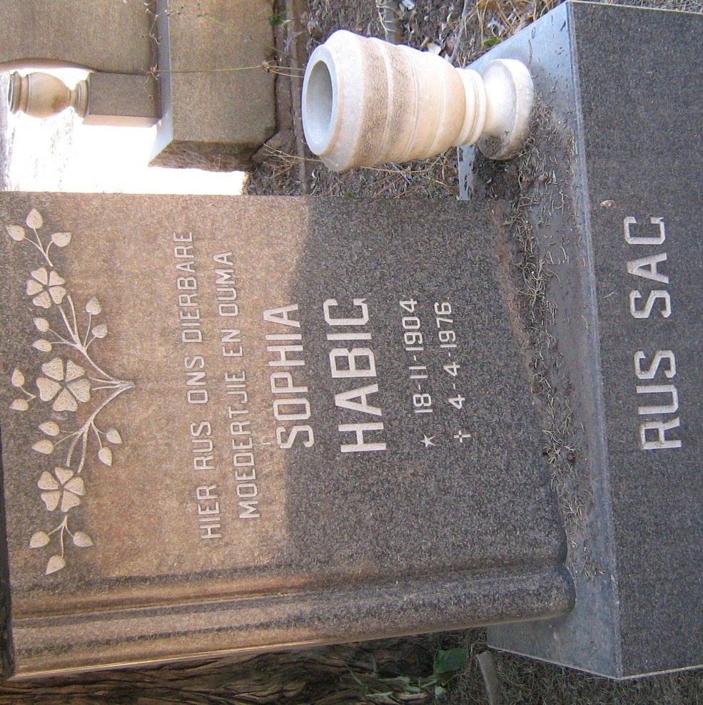 HABIG Sophia 1904-1976