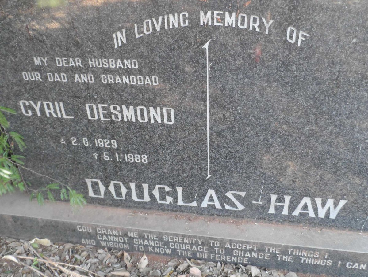 HAW Cyril Desmond, DOUGLAS 1929-1988