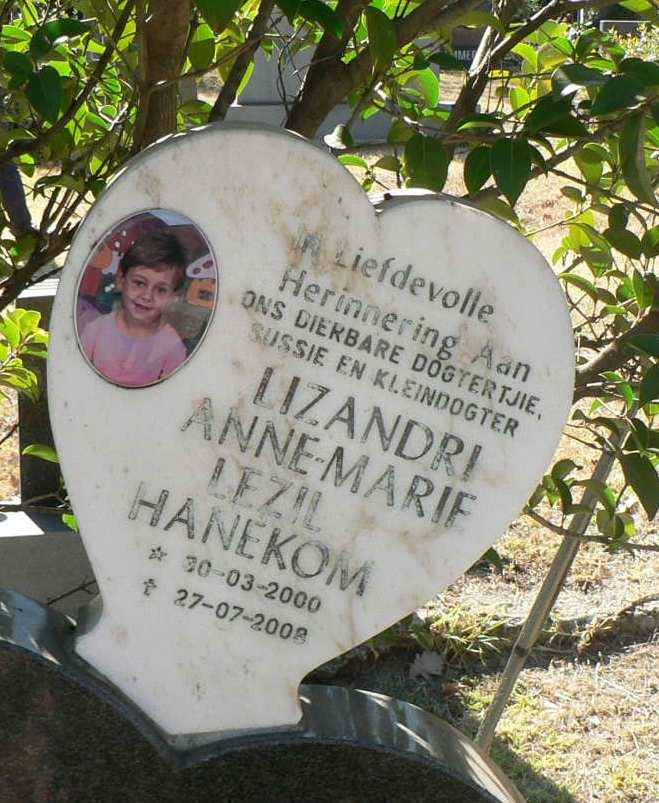 HANEKOM Lizandri Anne-Marie 2000-2008