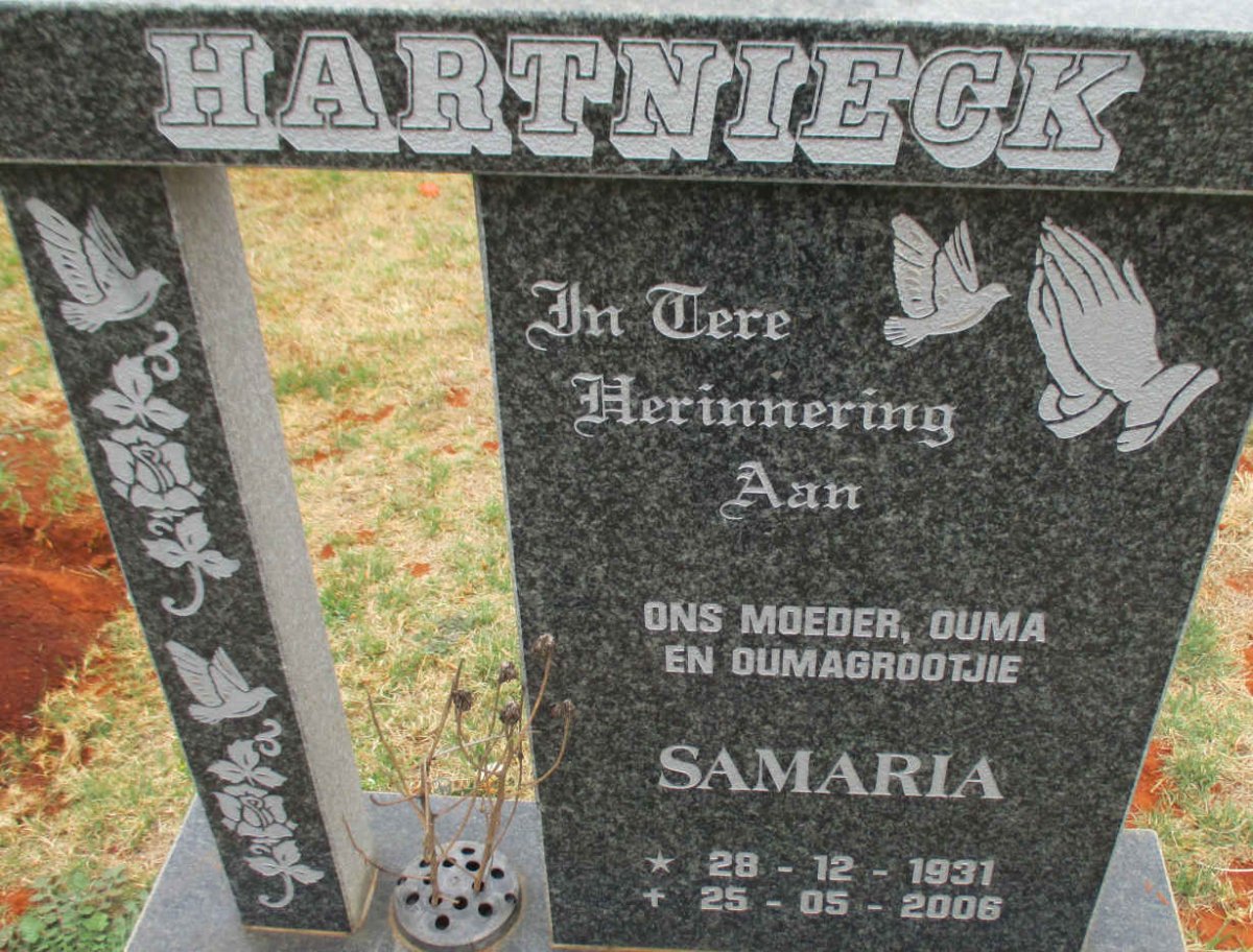 HARTNIECK Samaria 1931-2006