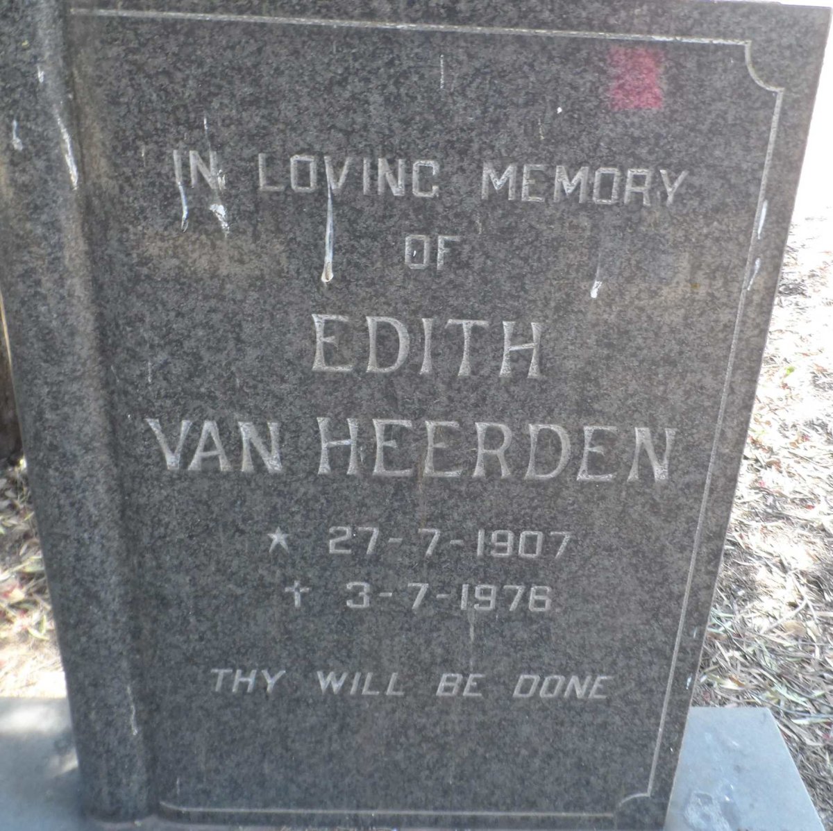 HEERDEN Edith, van 1907-1976