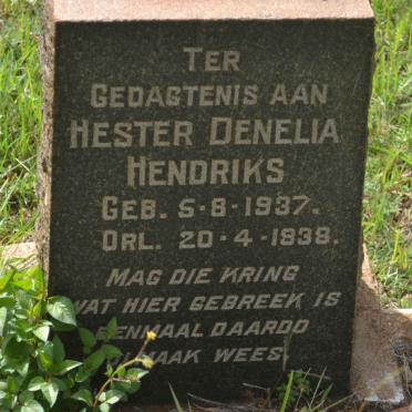 HENDRIKS Hester Denelia 1937-1938