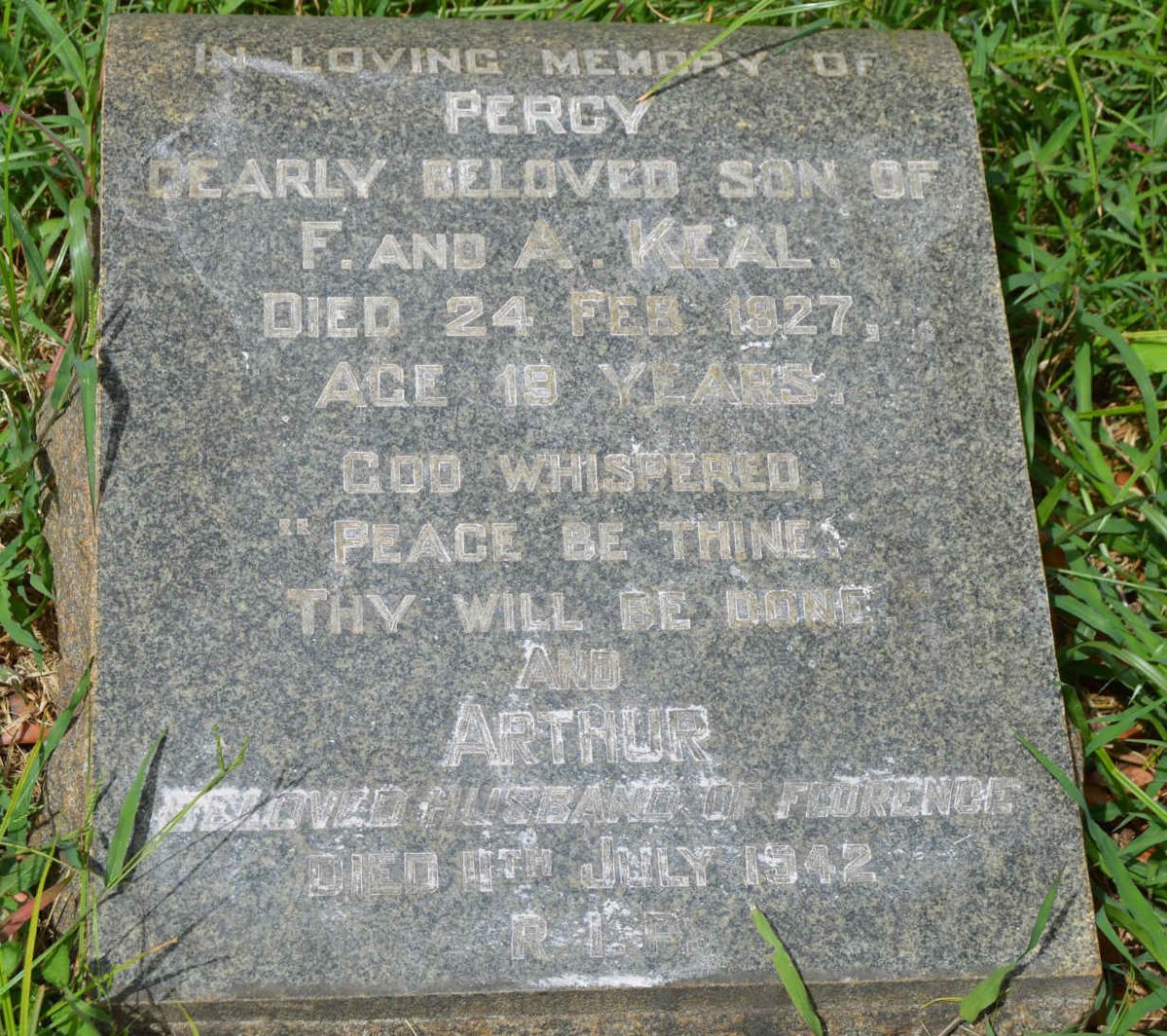 KEAL Arthur -1942 :: KEAL Percy -1927