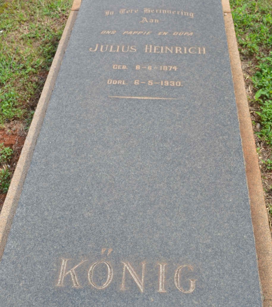 KÖNIG Julius Heinrich 1874-1930