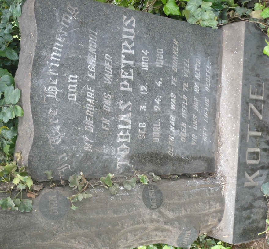 KOTZE Tobias Petrus 1904-1960