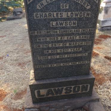 LAWSON Charles Lowden -1911