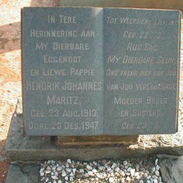 MARITZ Hendrik Johannes 1913-1947