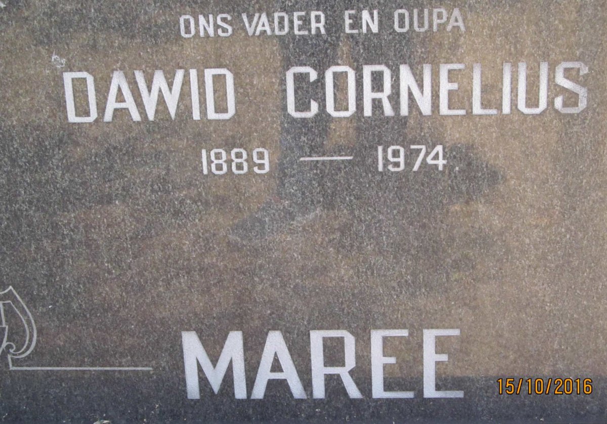 MAREE Dawid Cornelius 1889-1974