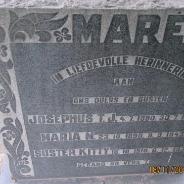MARÉ Josephus T.J. 1880-1939 &amp; Maria M. 1890-1943 :: MARE Kitty 1916-1939