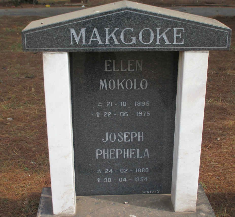 MAKGOKE Joseph Phephela 1880-1954 &amp; Ellen Mokolo 1895-1975