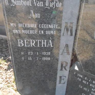 MARÉ Bertha 1938-1998