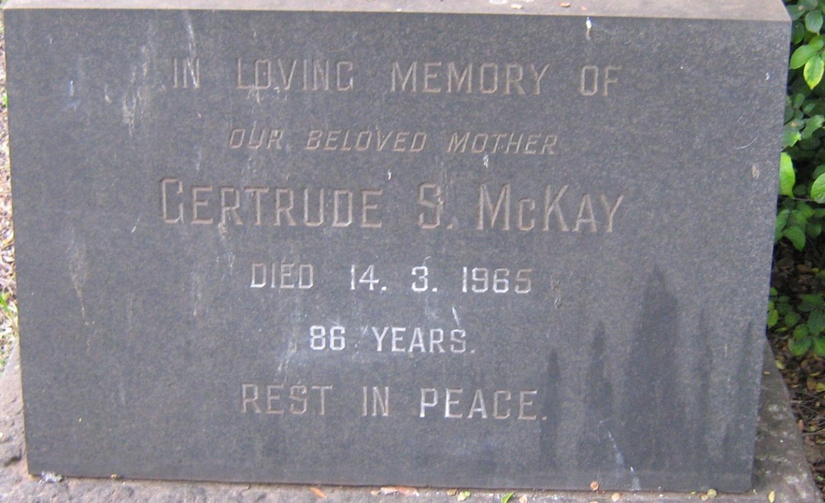 McKAY Gertrude S. -1965