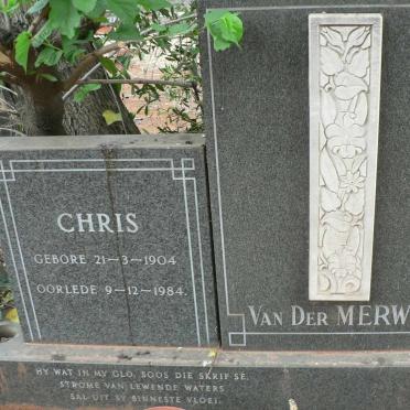 MERWE Chris, van der 1904-1984