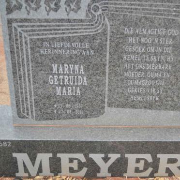 MEYER Maryna Gertruida Maria 1939-2011