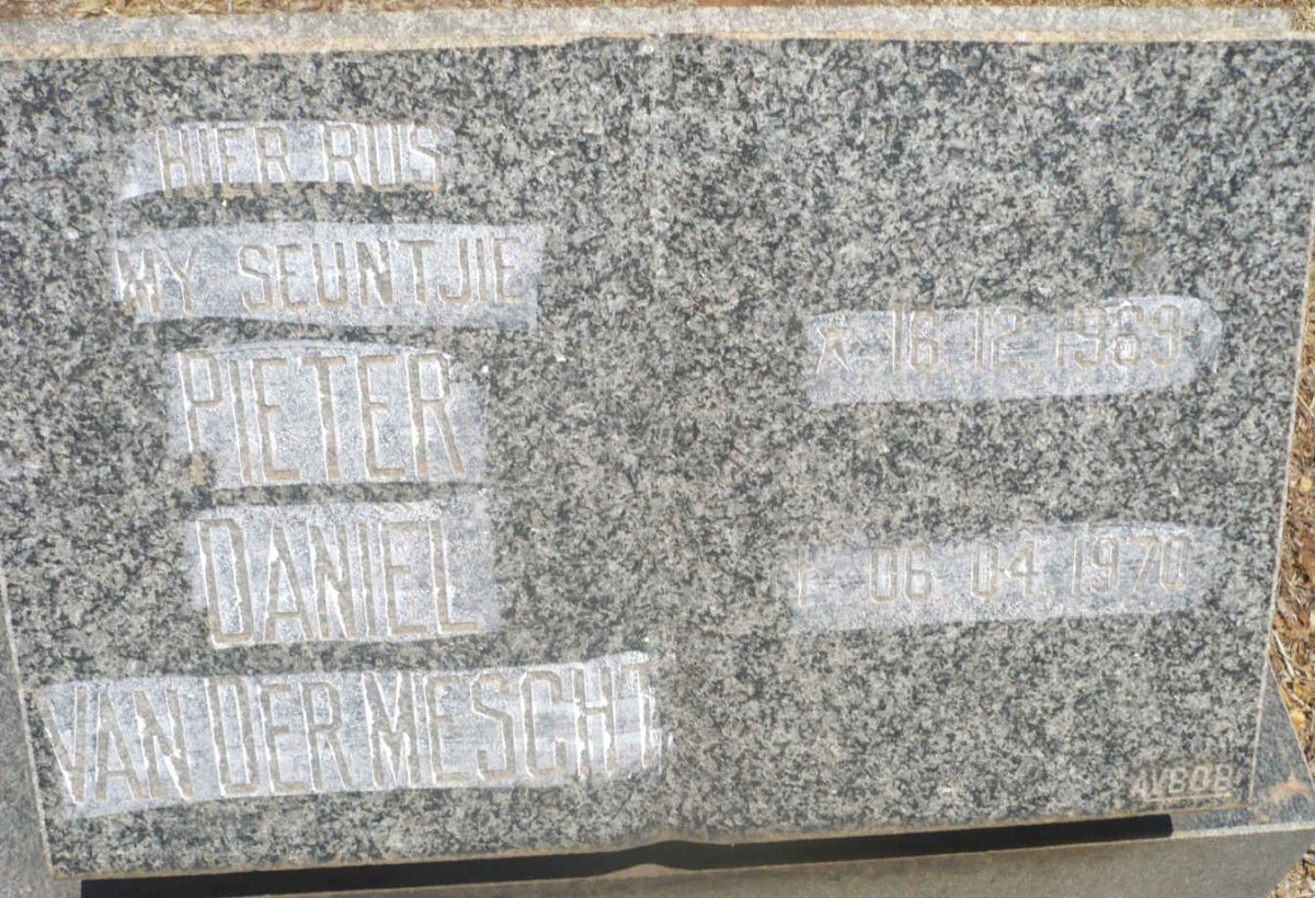 MESCHT Pieter Daniel, van der 1969-1970