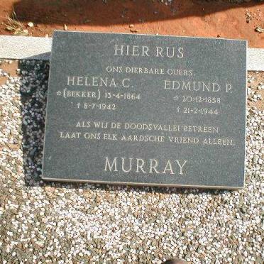 MURRAY Edmund P. 1858-1944 &amp; Helena C. BEKKER 1864-1942