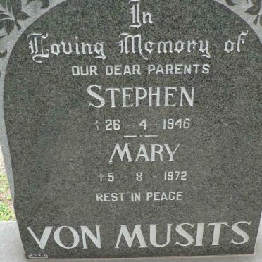 MUSITS Stephen, von -1946 &amp; Mary -1972