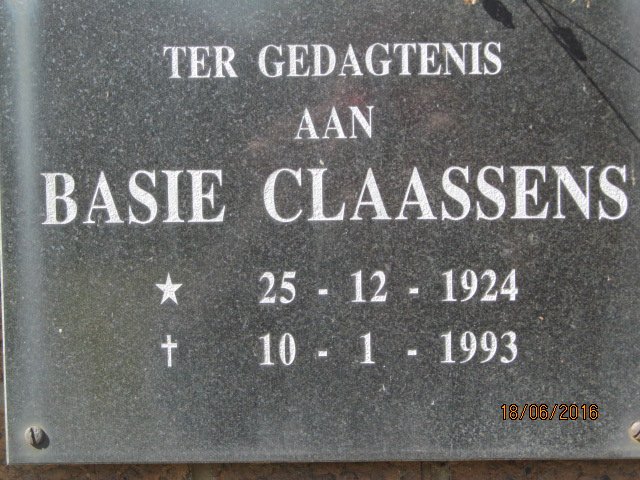 CLAASSENS Basie 1924-1993