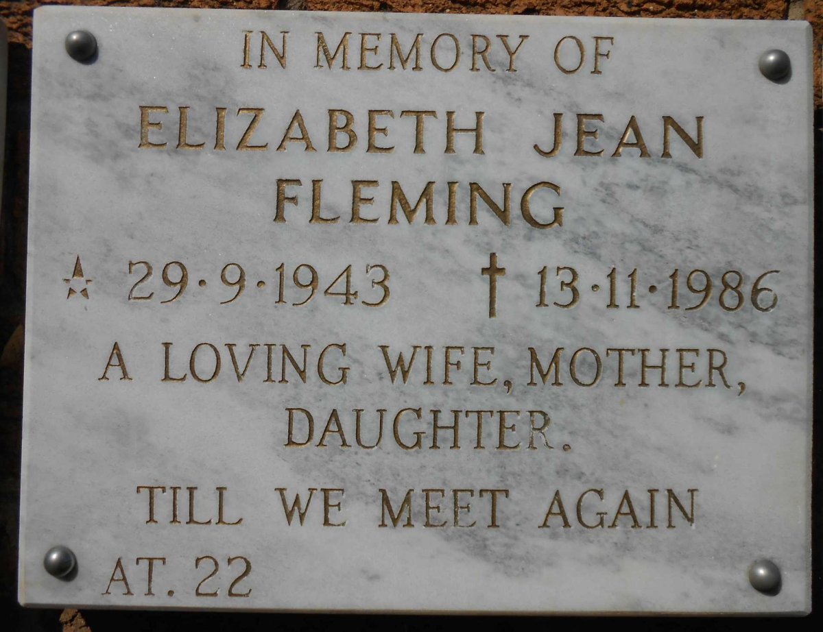 FLEMMING Elizabeth Jean 1943-1986