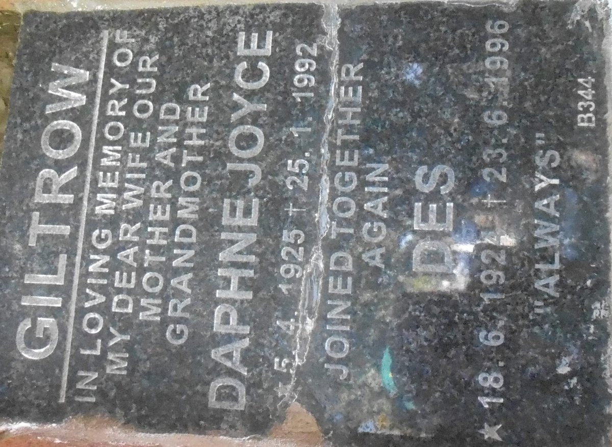 GILTROW Des 1924-1996 &amp; Daphne Joyce 1925-1992