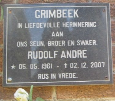 GRIMBEEK Rudolf André 1961-2007