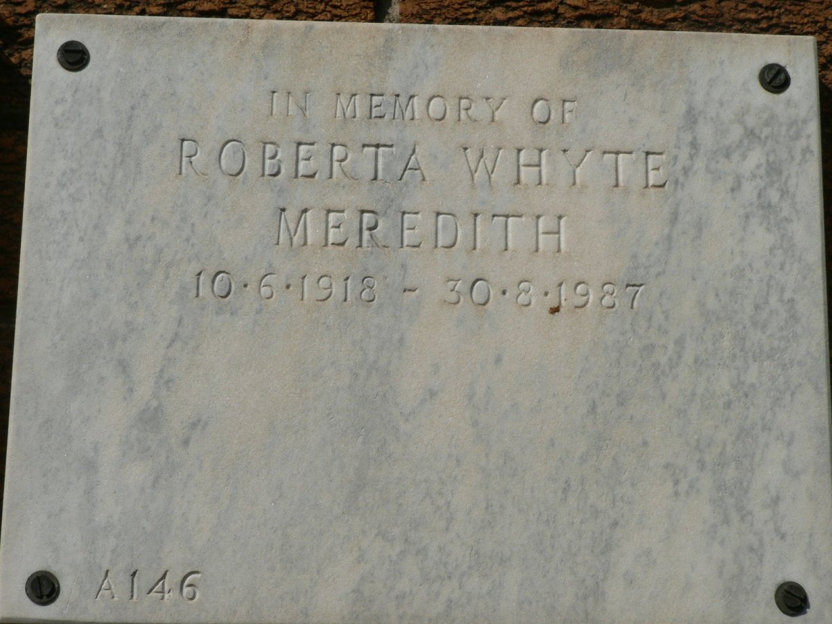MEREDITH Roberta Whyte 1918-1987