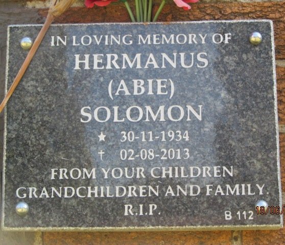 SOLOMON Hermanus 1934-2013