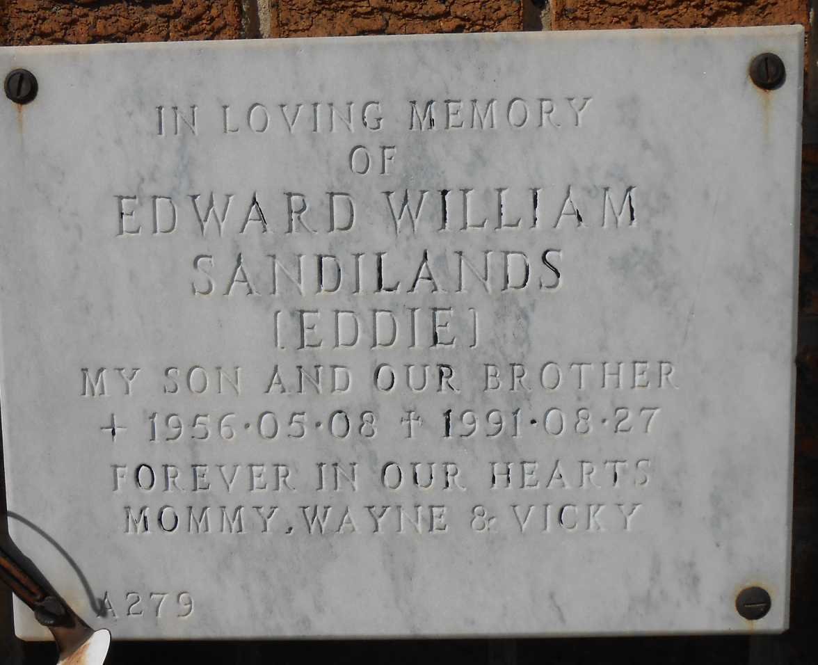 SANDILANDS Edward William 1956-1991