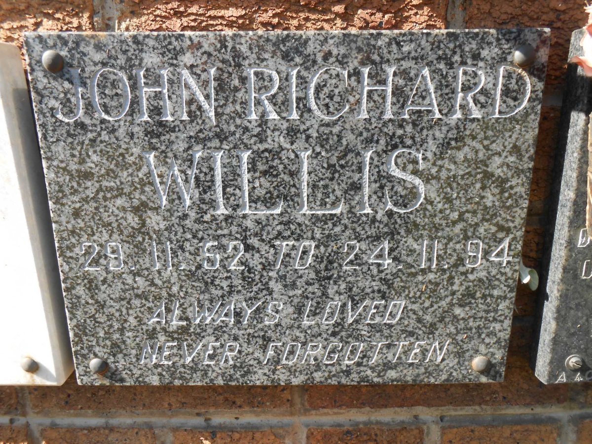 WILLIS John Richard 1952-1994