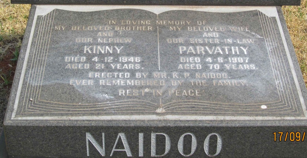 NAIDOO Kinny -1946 :: NAIDOO Parvathy -1987