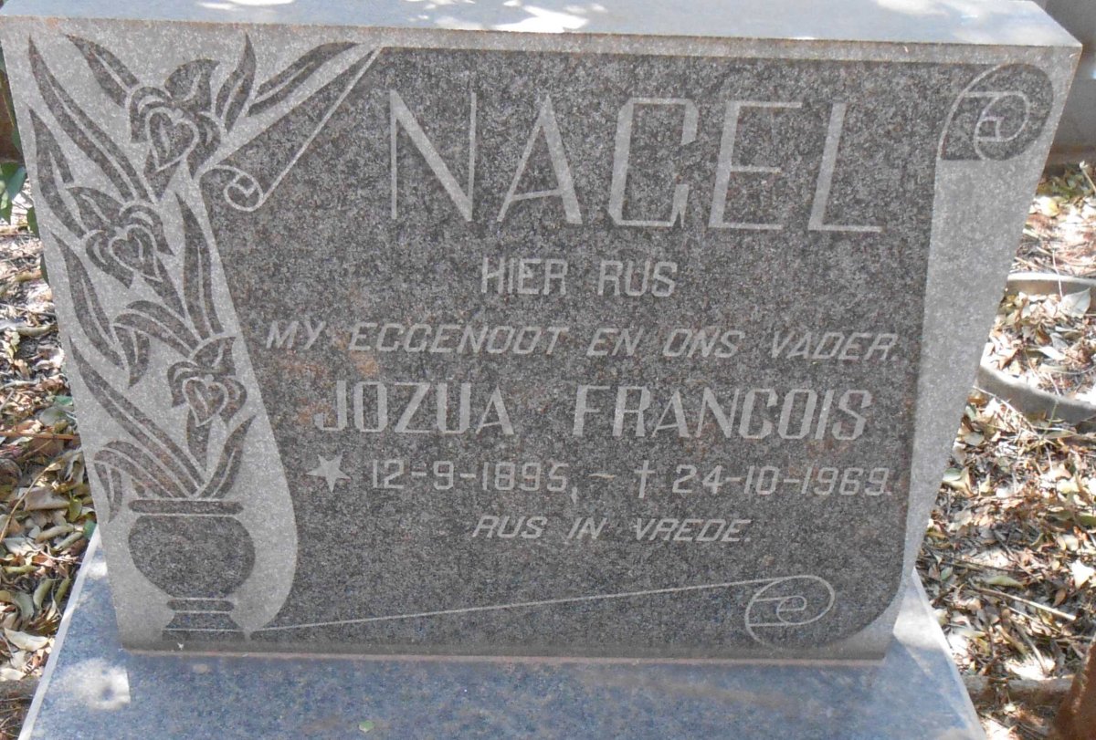 NAGEL Jozua Francois 1895-1969