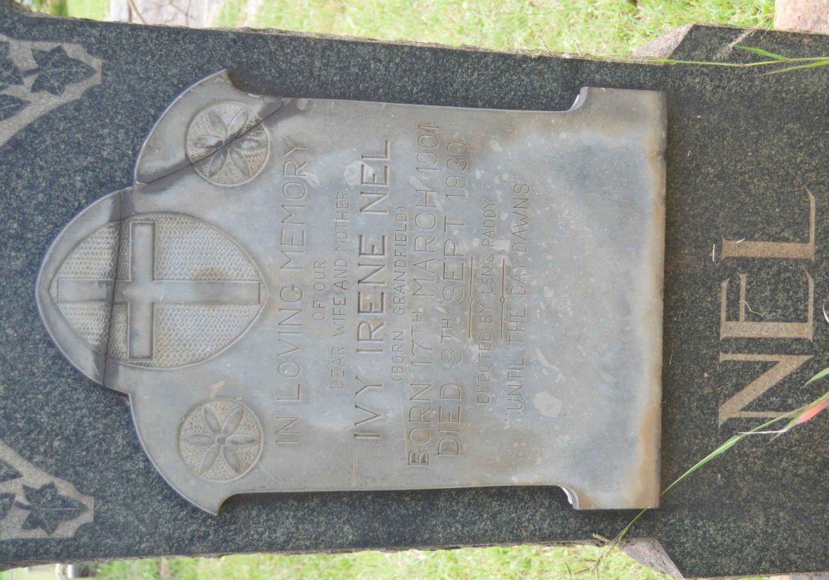 NEL Ivy Irene nee GRANDFIELD 1901-1930