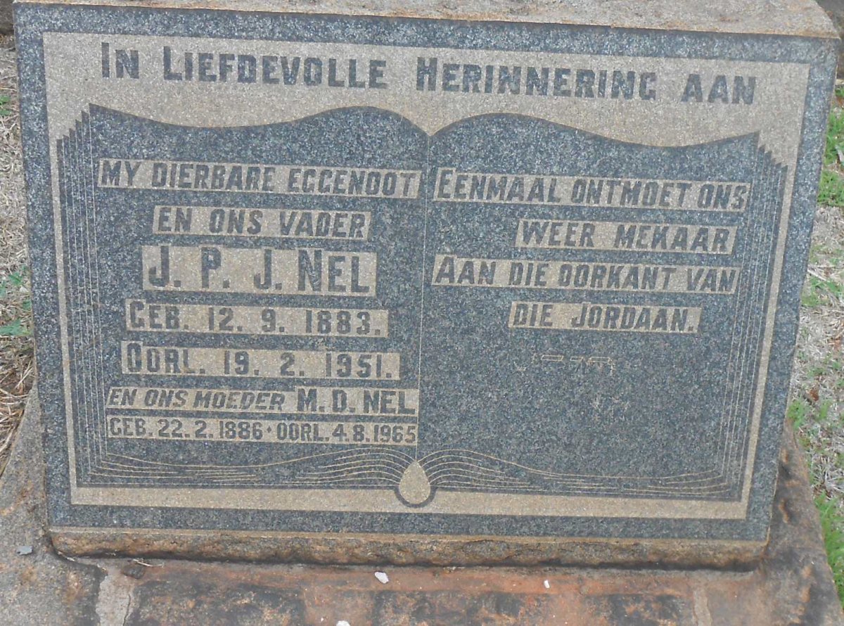 NEL J.P.J. 1883-1951 &amp; M.D. 1886-1965