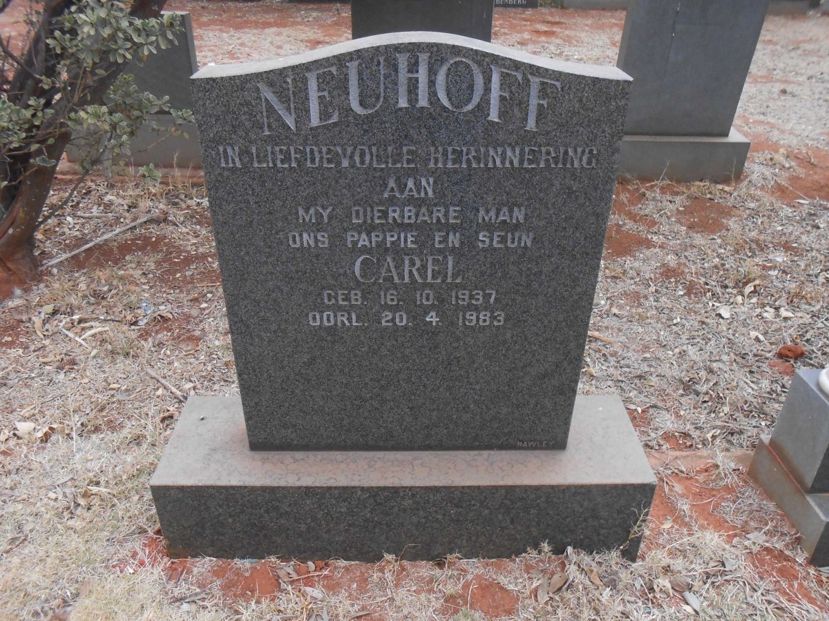 NEUHOFF Carel 1937-1983