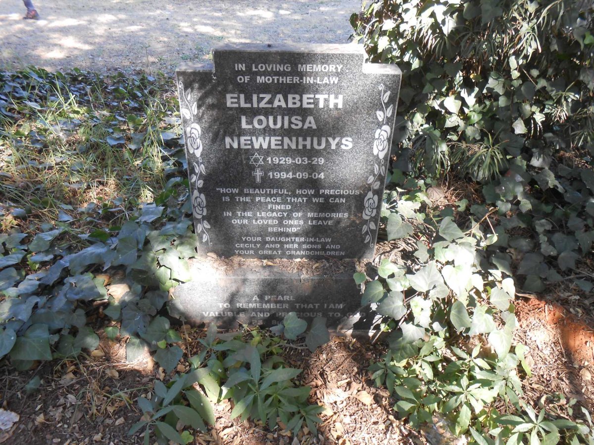 NEWENHUYS Elizabeth Louisa 1929-1994