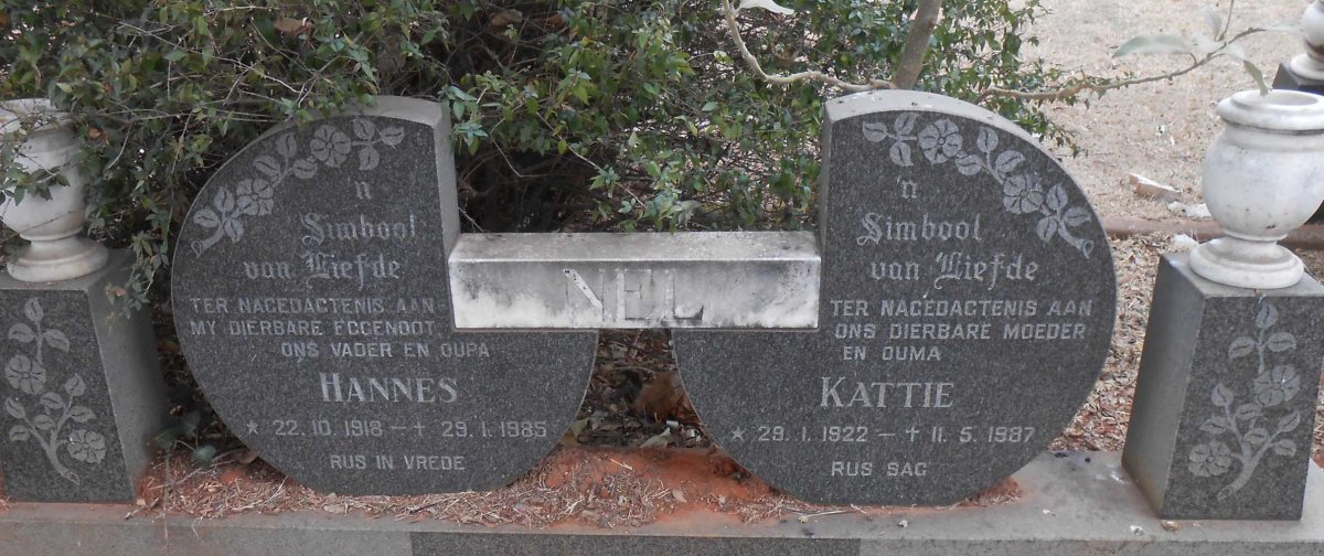 NEL Hannes 1918-1985 &amp; Katie 1922-1987