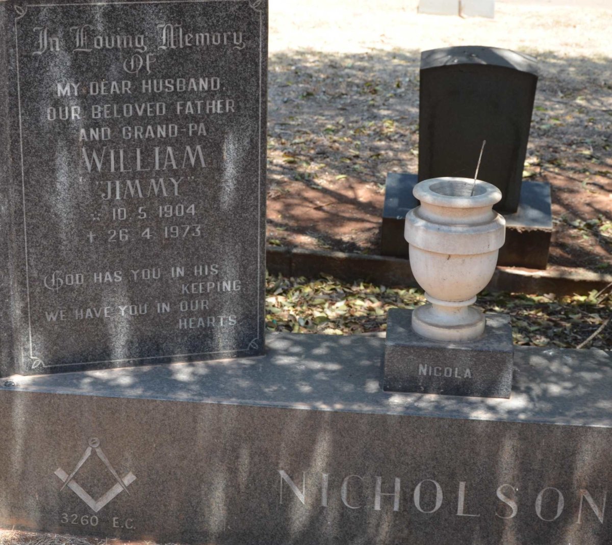 NICHOLSON William Jimmy 1904-1973