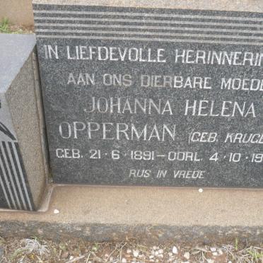 OPPERMAN Johanna Helena nee KRUGER 1891-1966