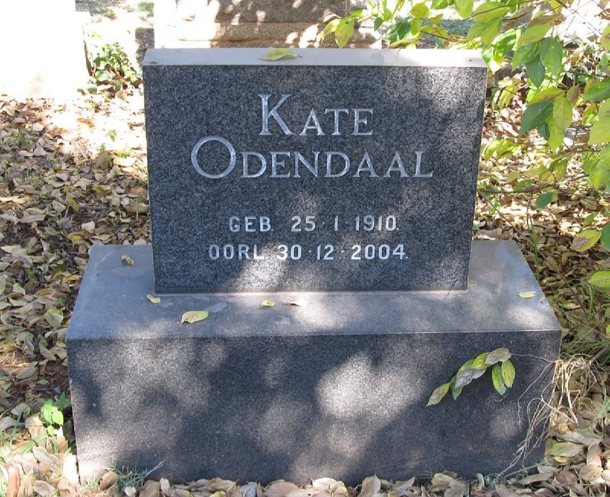 ODENDAAL Kate 1910-2004
