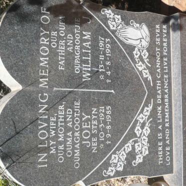 PETRIE William J. 1917-1993 &amp; Joey STEYN 1921-1985