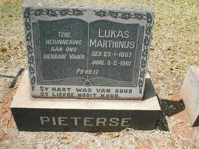 PIETERSE Lukas Marthinus 1867-1961