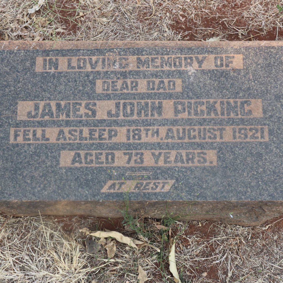 PICKING James John -1921
