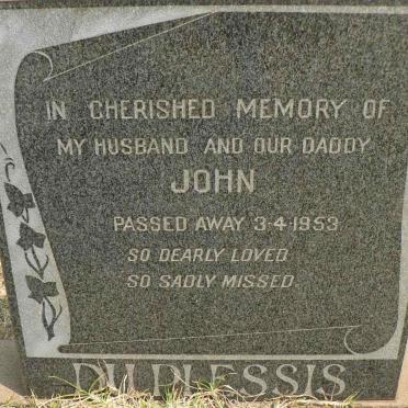PLESSIS John, du -1953