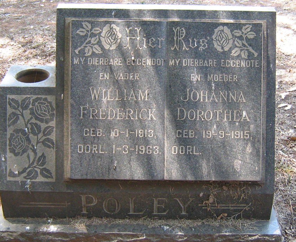 POLEY William Frederick 1913-1963 &amp; Johanna Dorothea 1915-